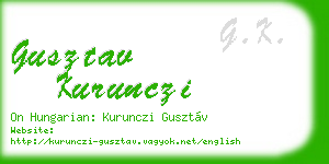 gusztav kurunczi business card